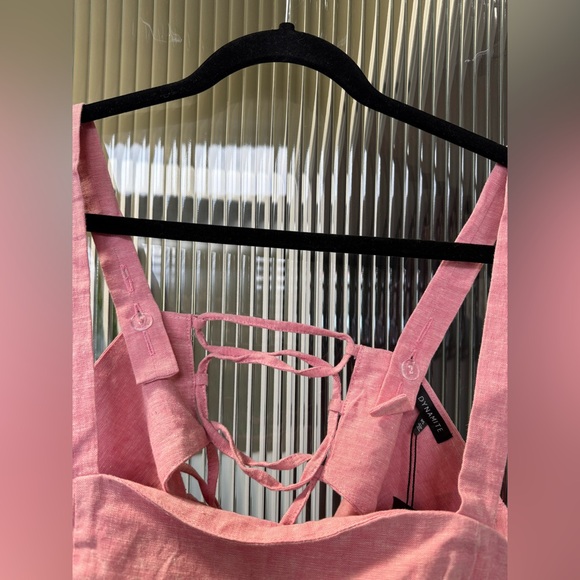 Dynamite Linen Red Crop Top - Picture 3 of 8